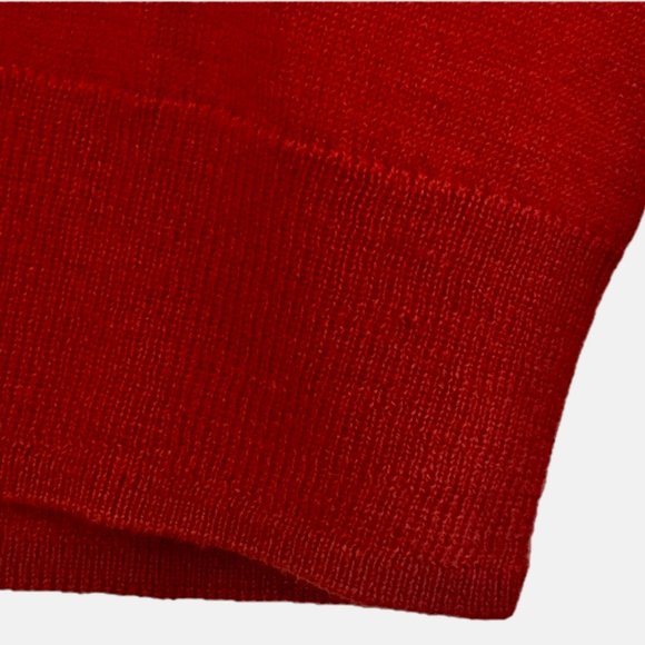 Brooks Brother Wm Sz S Cashmere Sweater Lightweight V-Neck Red Long Sleeve NEW - Picture 9 of 10